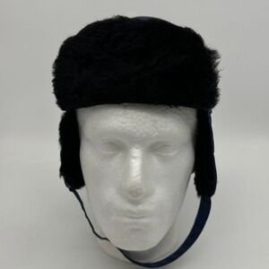 GORE-TEX Trapper Hat Mens 2XL HW733 Nylon Trooper Navy Blue Plush NEW